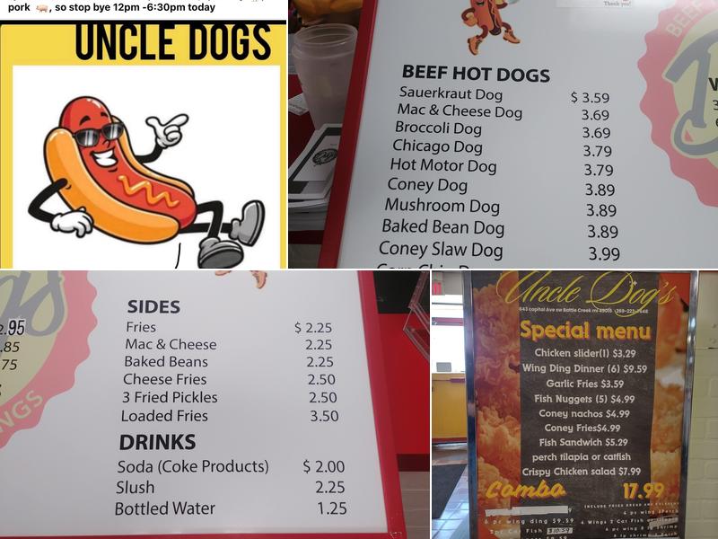 Uncle Dog's Menu