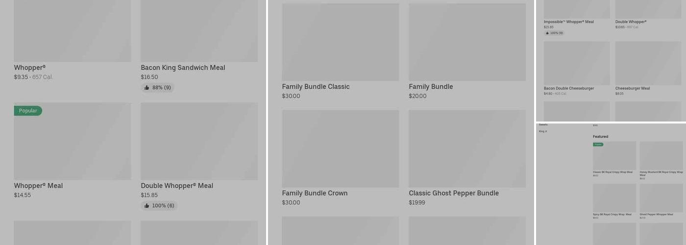Burger King Menu