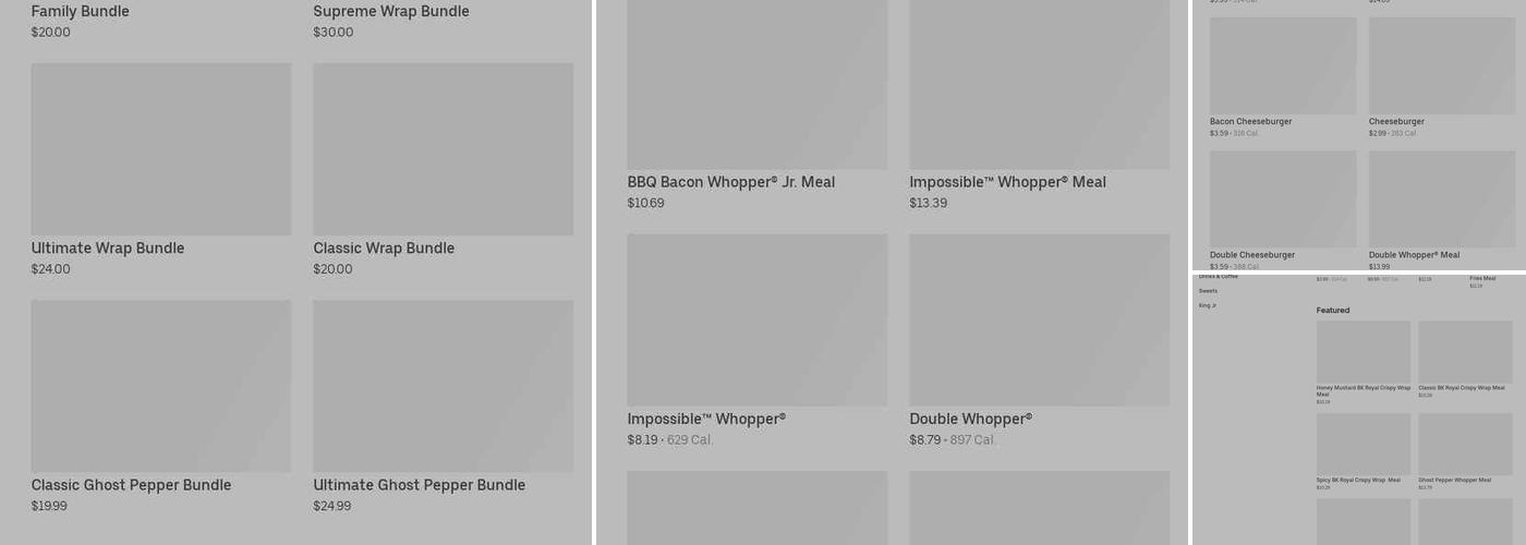 Burger King Menu