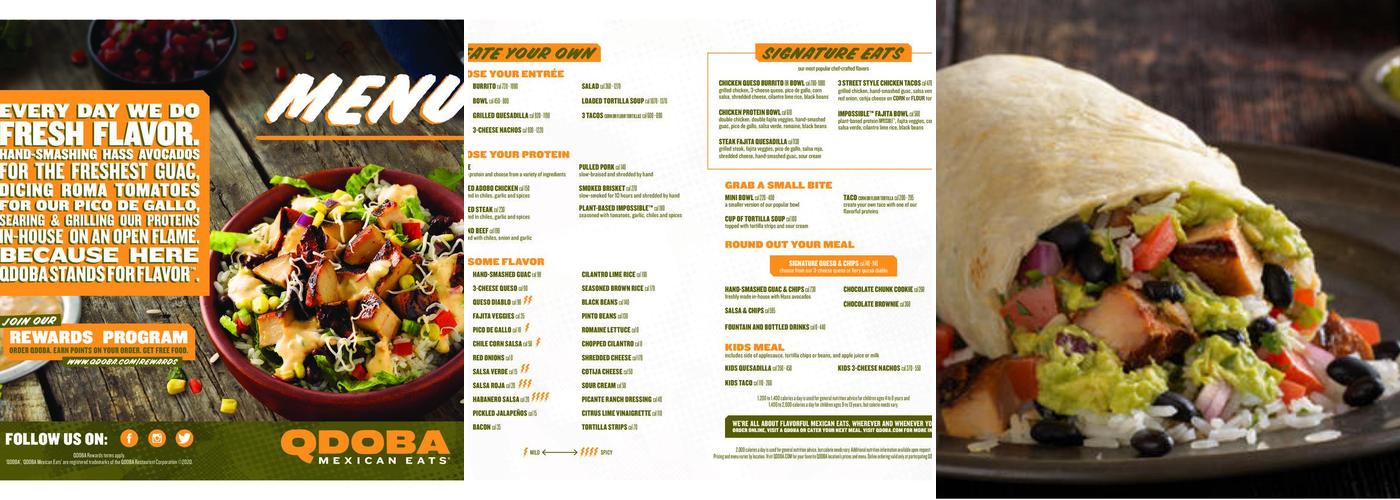 QDOBA Mexican Eats Menu