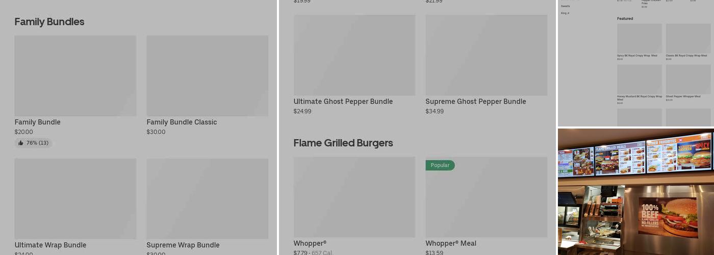 Burger King Menu