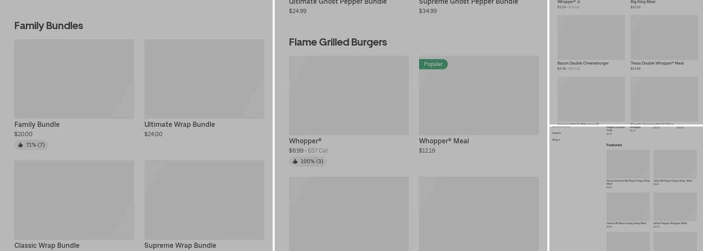 Burger King Menu