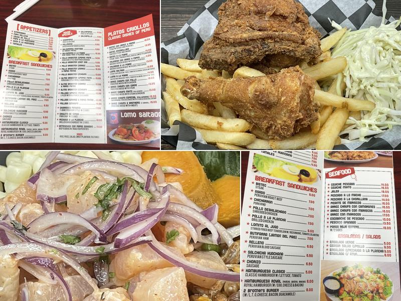 2 Brothers Peruvian Flavors Menu