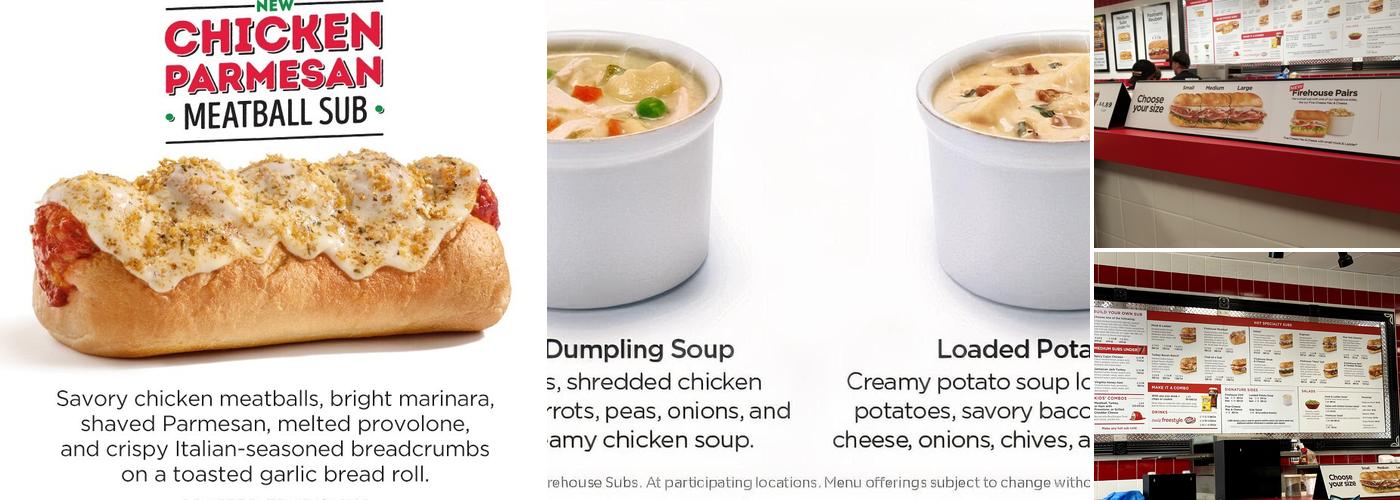 Firehouse Subs Main Street Menu