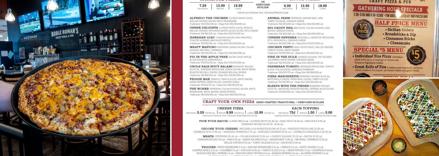 Noble Roman's Craft Pizza & Pub Menu