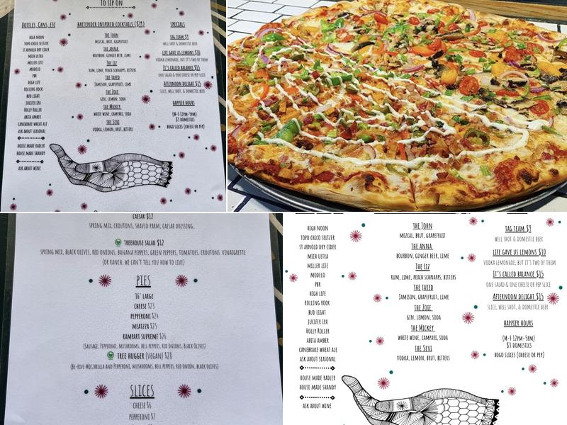 Rampart Treehouse Menu