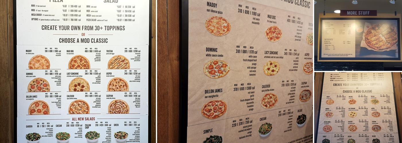 MOD Pizza Menu