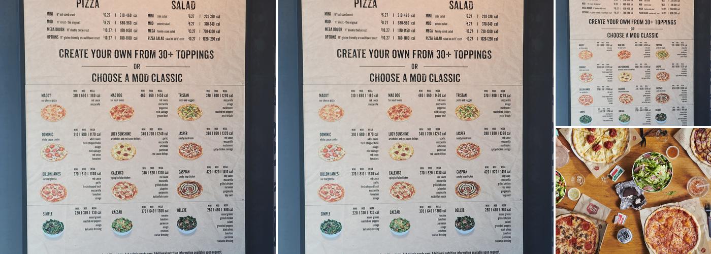 MOD Pizza Menu