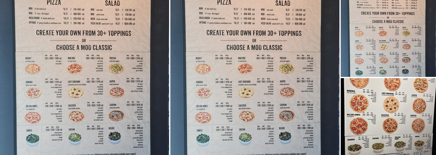 MOD Pizza Menu