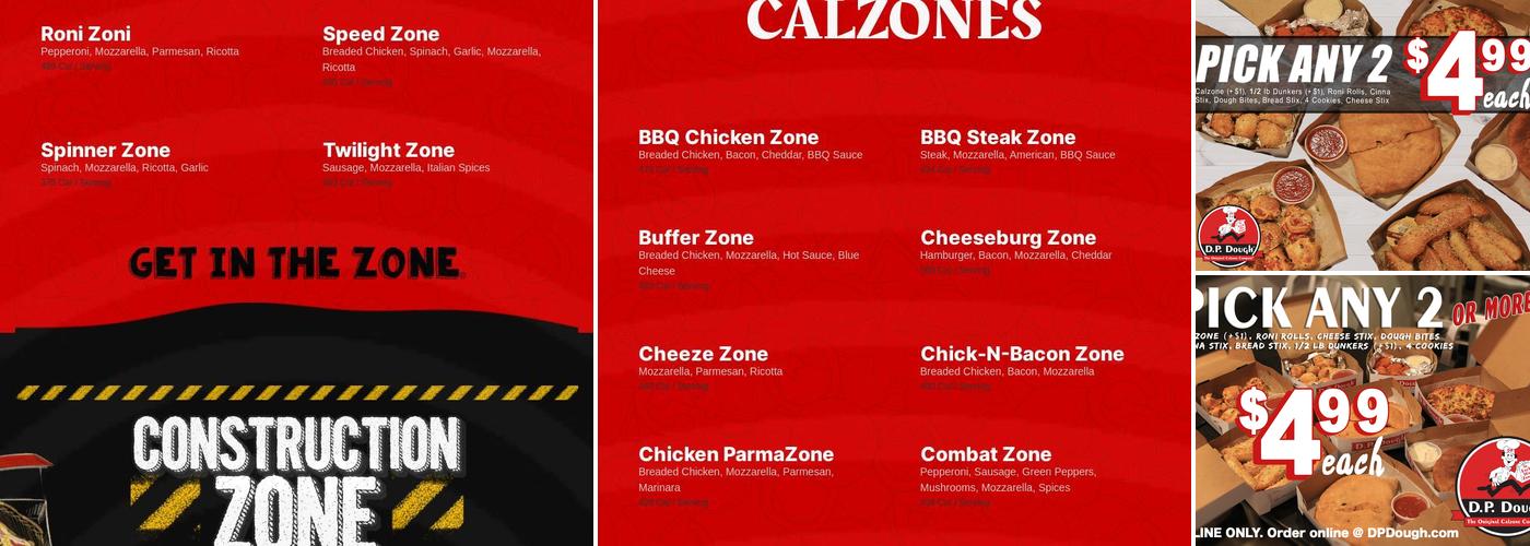 D.P. Dough Menu