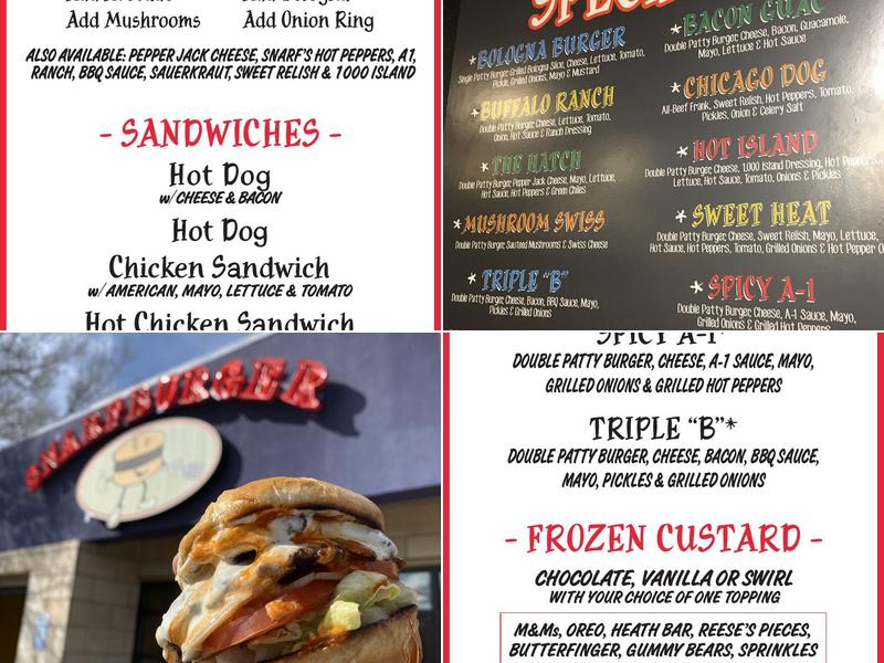 Snarfburger Menu