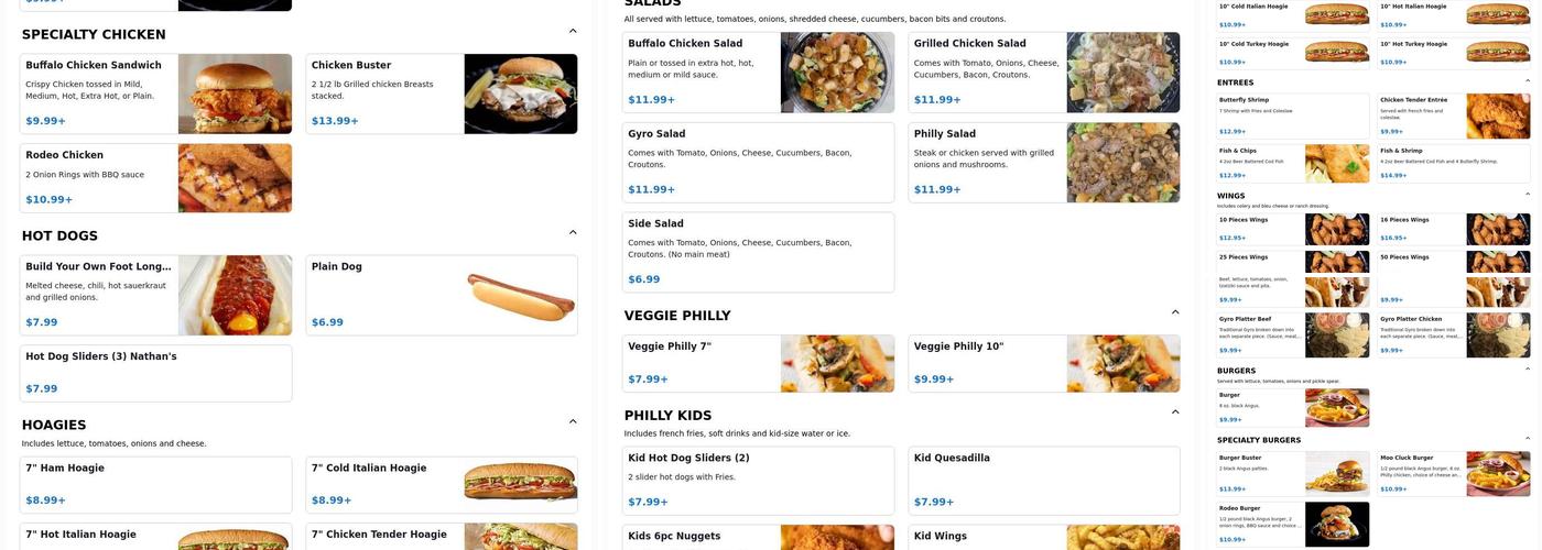 Philly Grill Menu