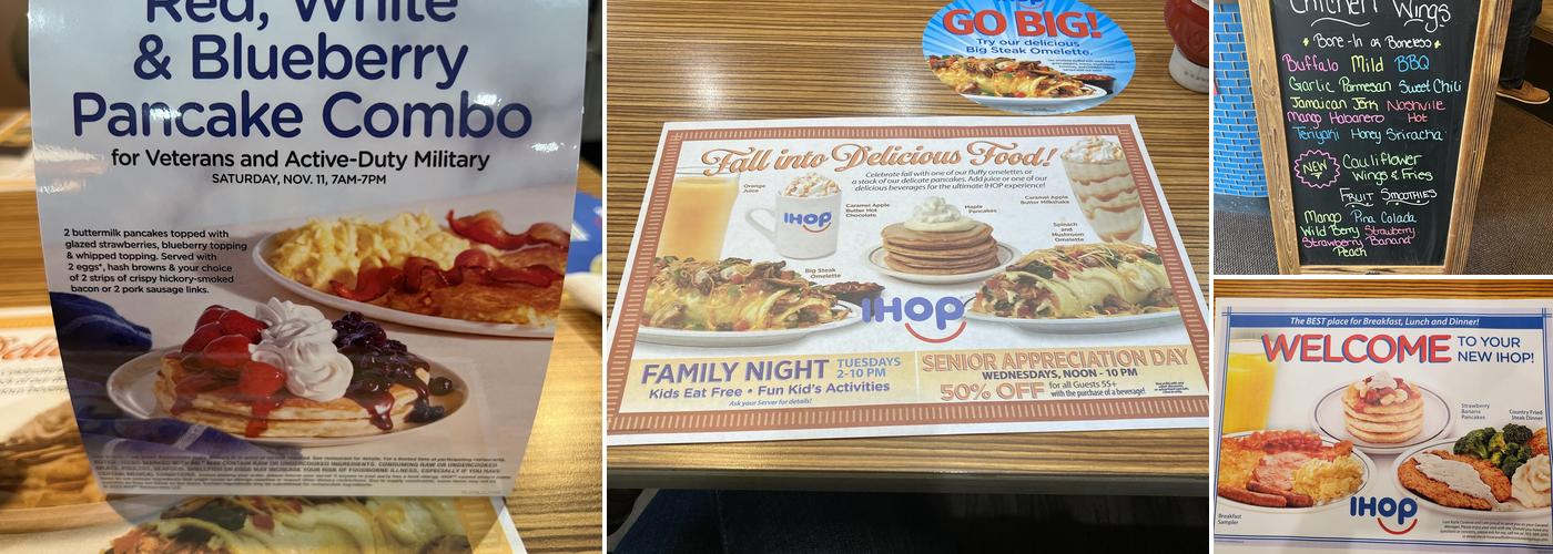 IHOP Menu