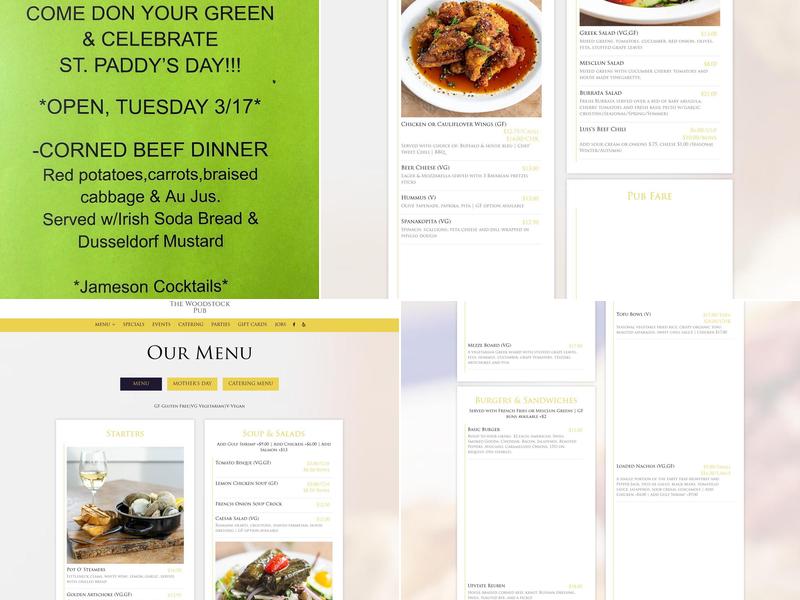 PUB Menu