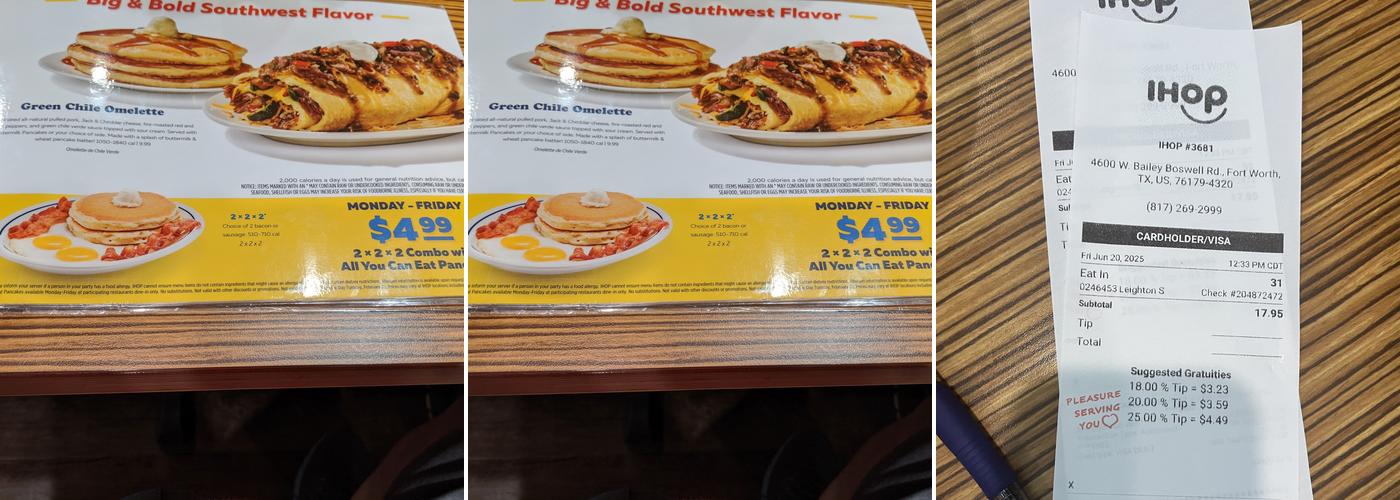 IHOP Menu