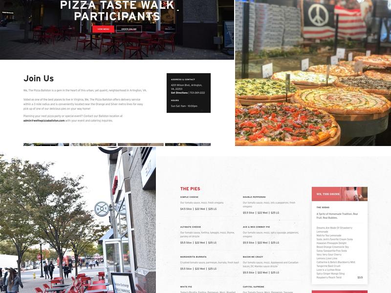 We, The Pizza - Ballston Menu