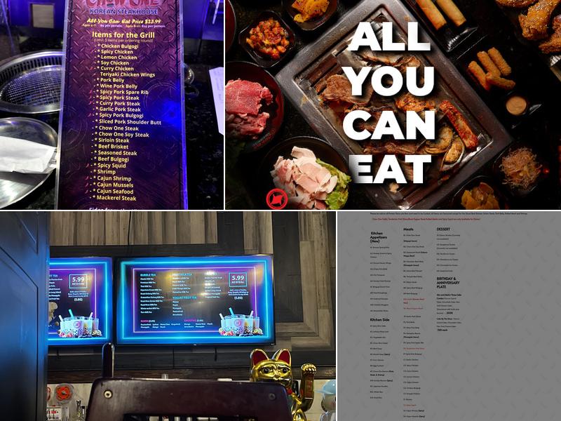 Chow One Korean Steakhouse Menu