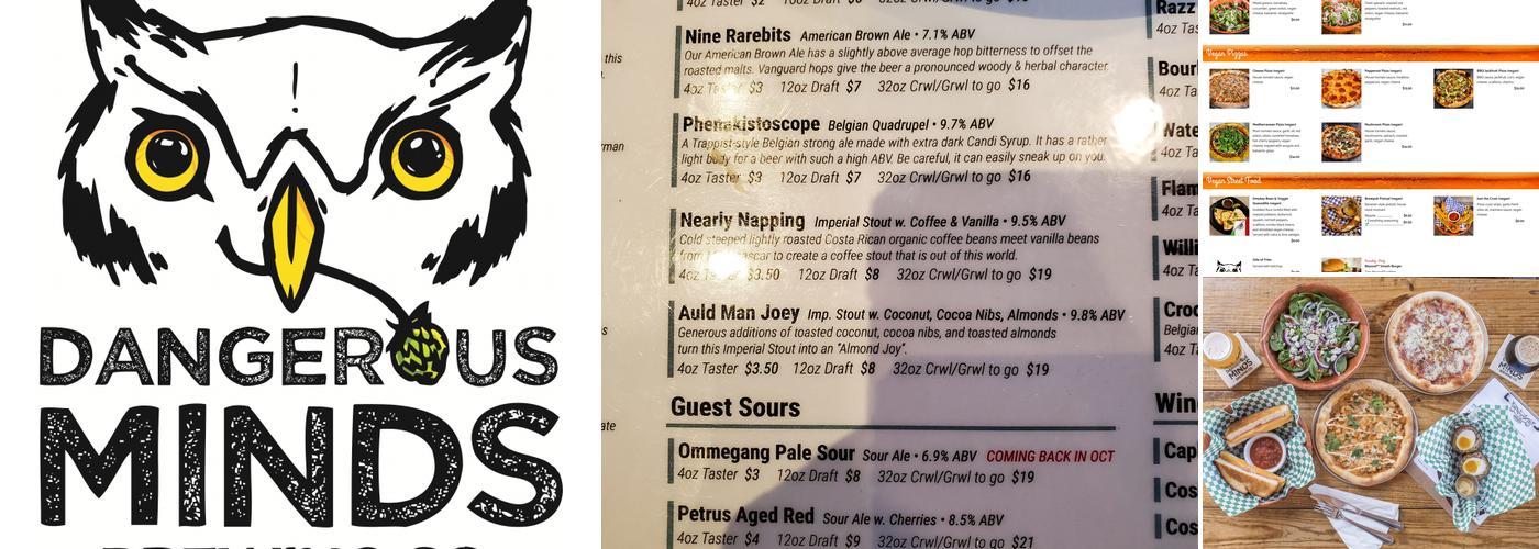 Dangerous Minds Brewing Co Menu