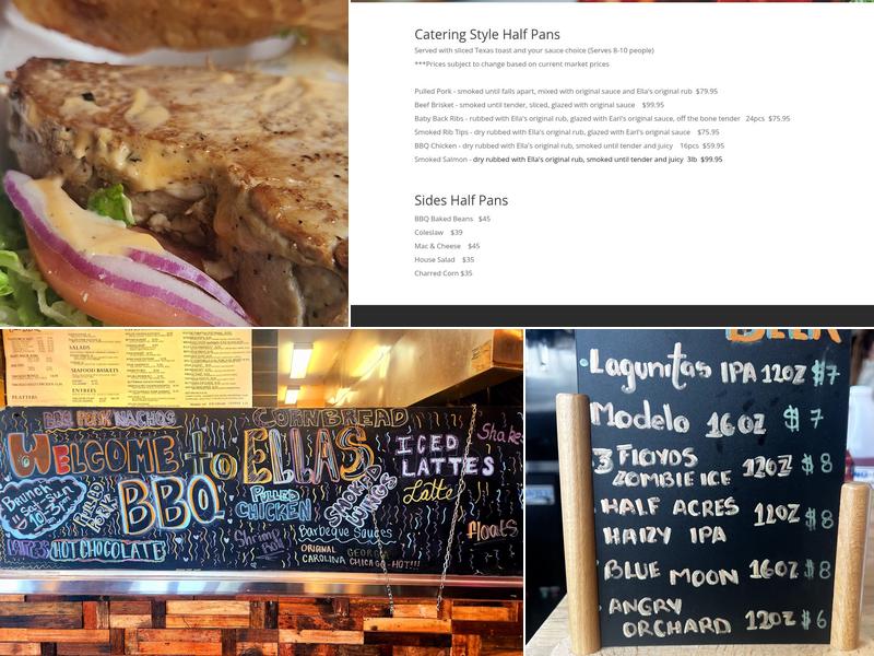Ella’s BBQ Menu