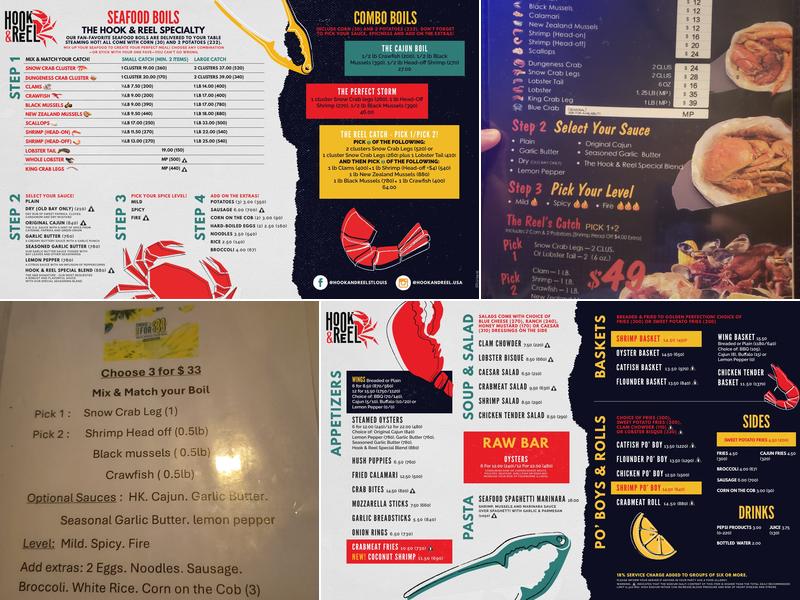 Hook & Reel Cajun Seafood & Bar Menu