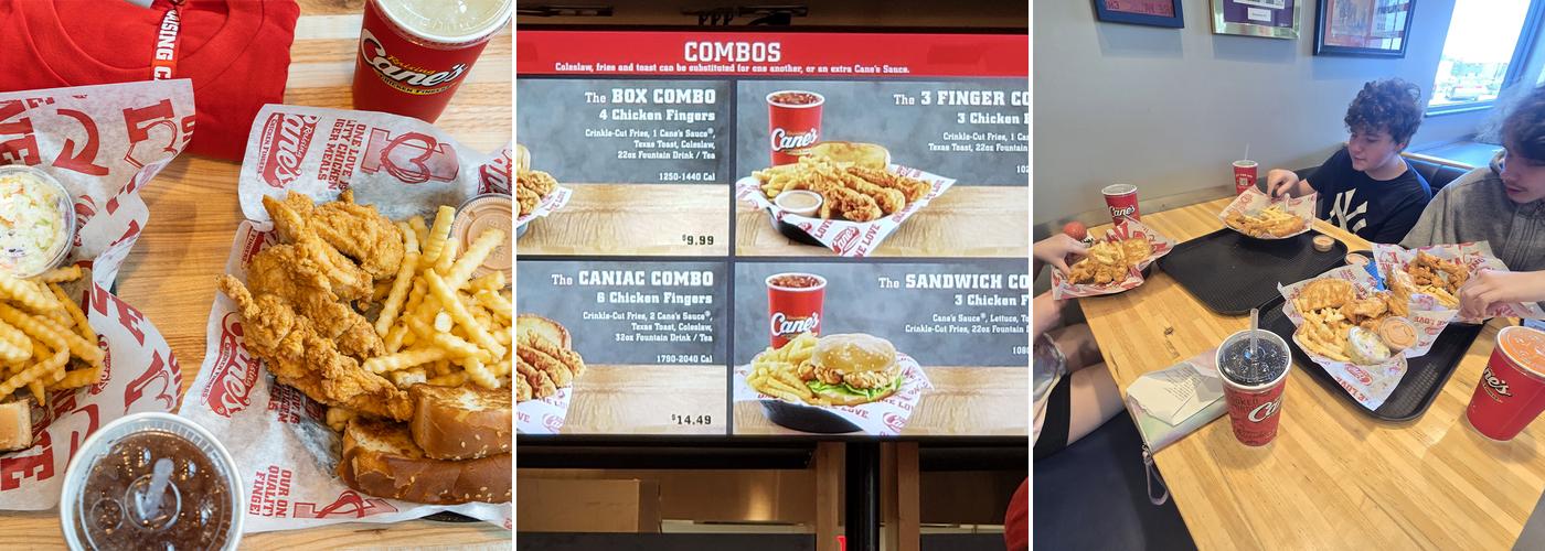 Raising Cane's Chicken Menu