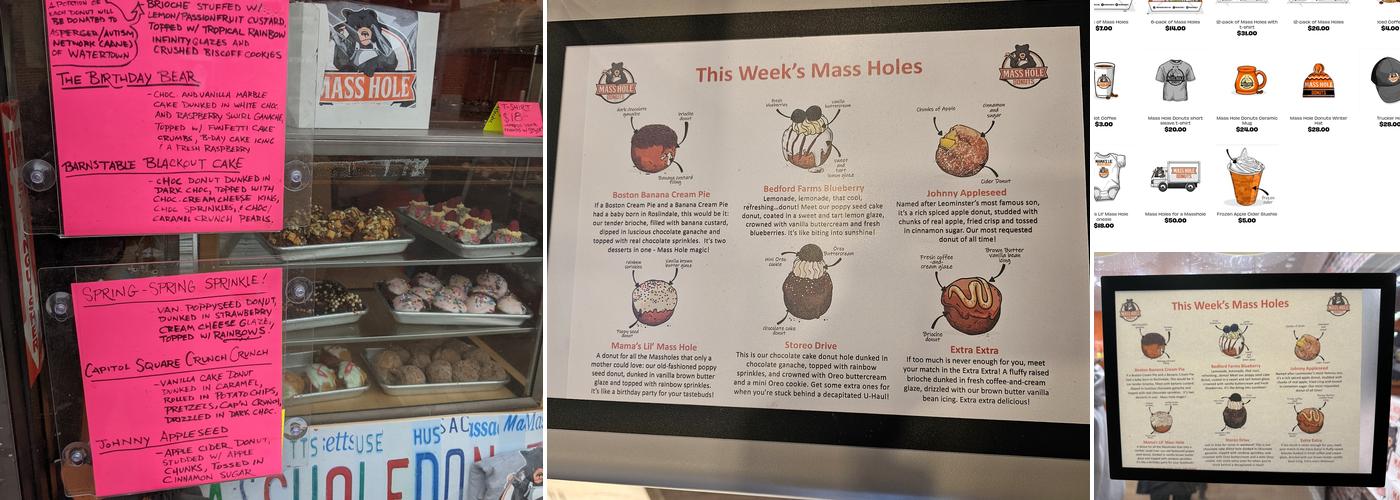 Mass Hole Donuts Menu