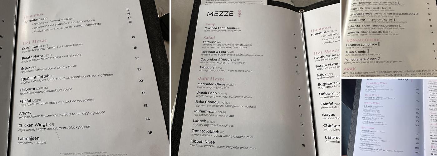 Leila Menu