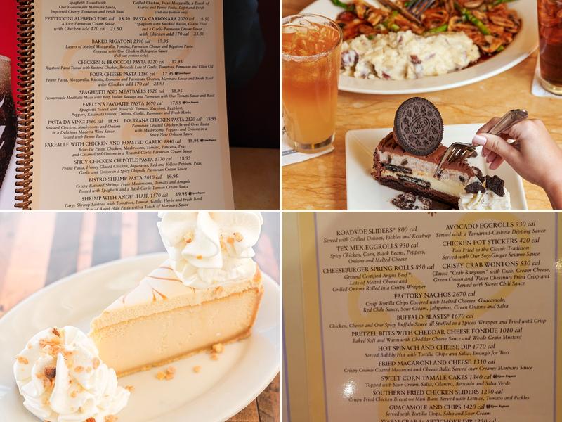The Cheesecake Factory Menu