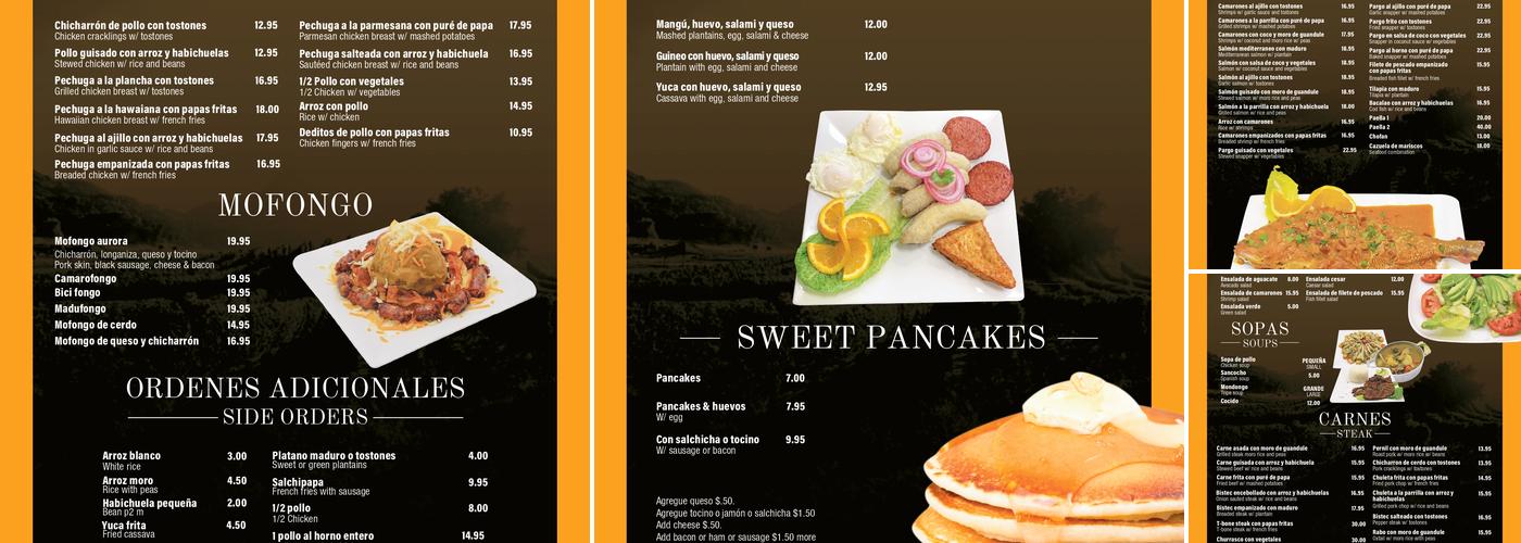 La Aurora Dominican Restaurant Menu