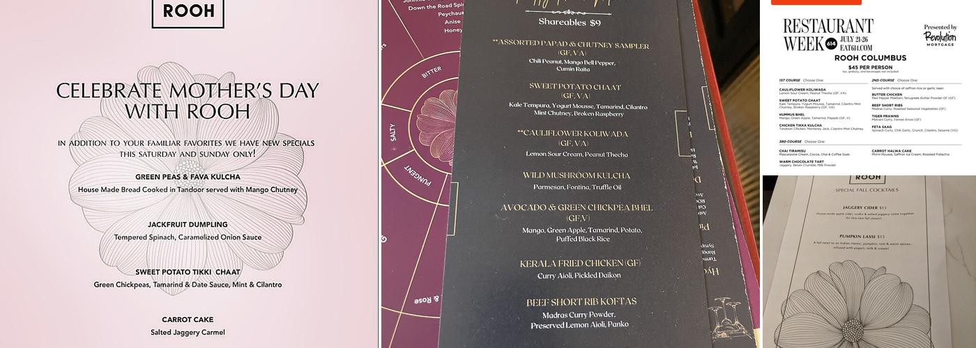 Rooh Menu