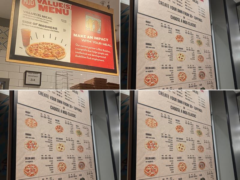 MOD Pizza Menu