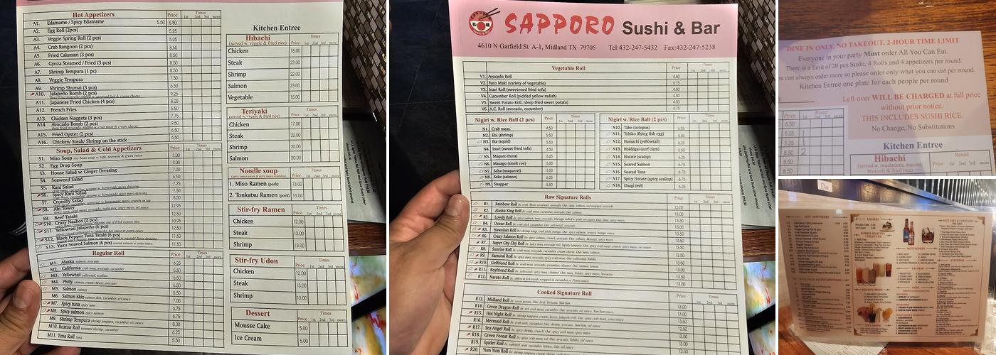 Sapporo Ramen & Grill Menu