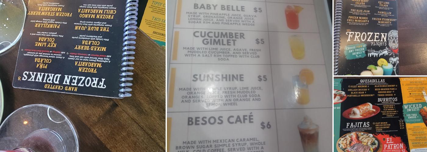 Tipsy Taco Menu