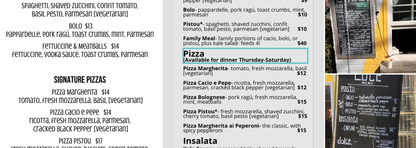 Luce Menu