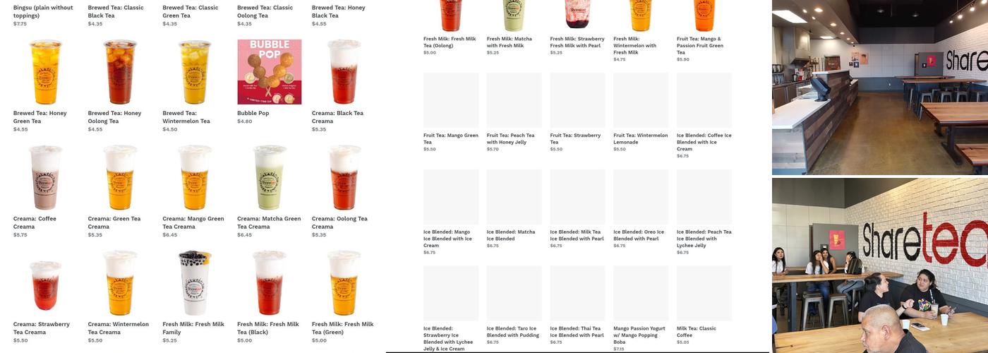 Sharetea Menu