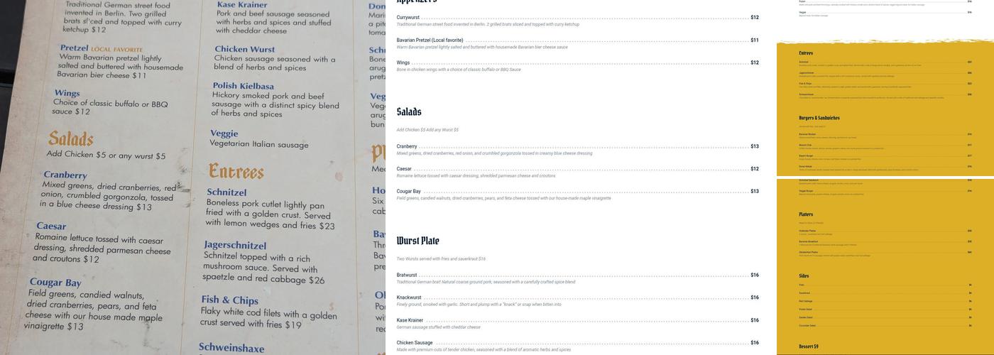 Bier Haus Menu