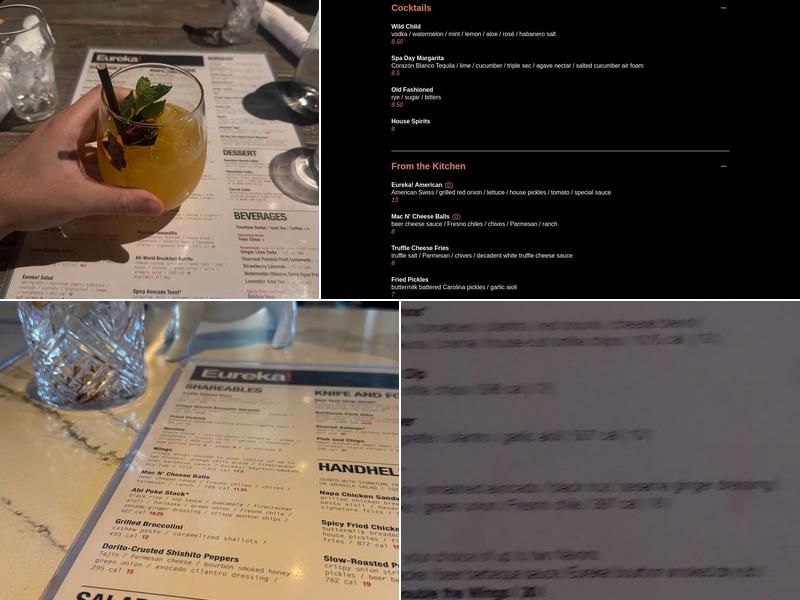 Eureka! Menu