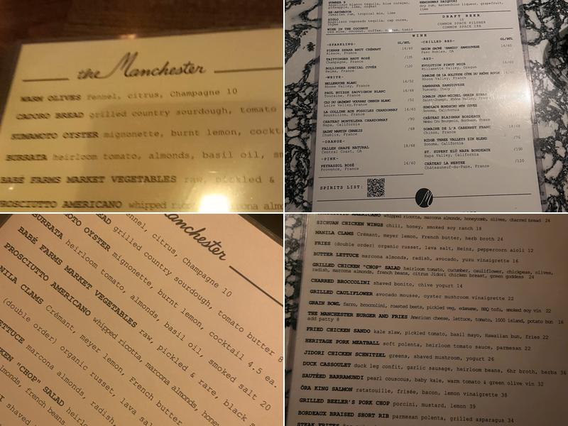 The Manchester Menu
