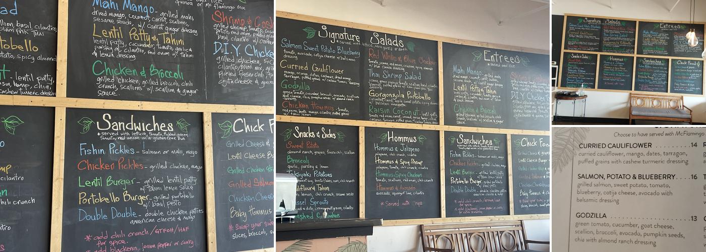 McFlamingo Menu