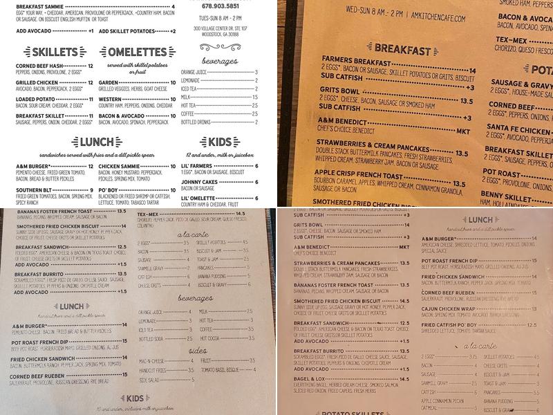 A&M Kitchen Menu