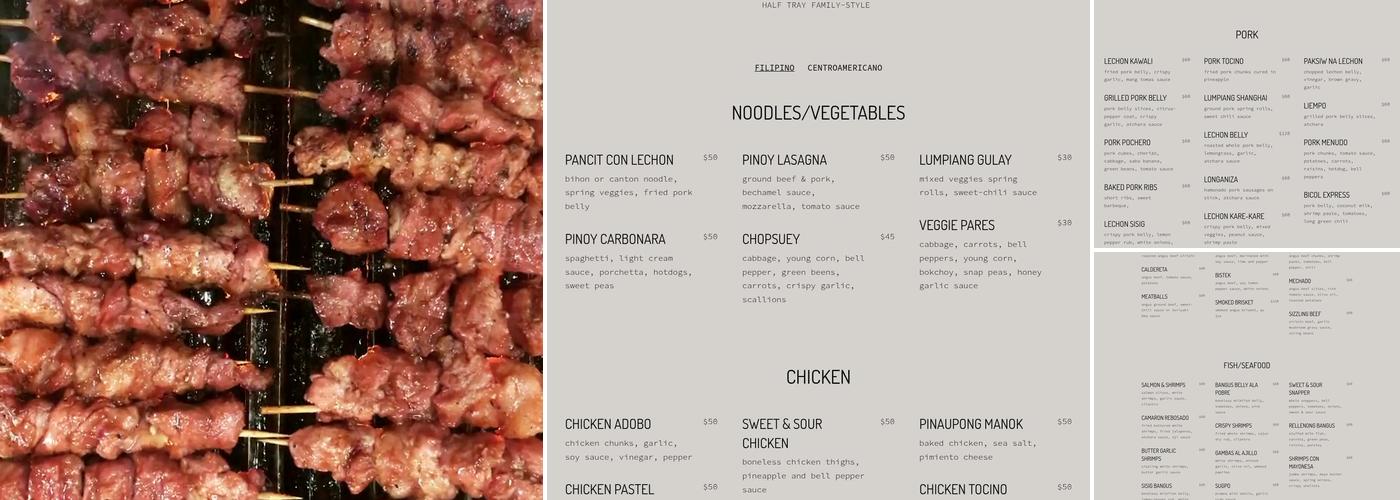 La Mesa Menu