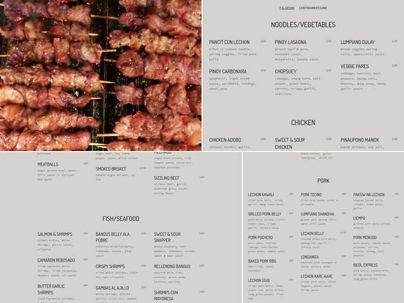 La Mesa Menu