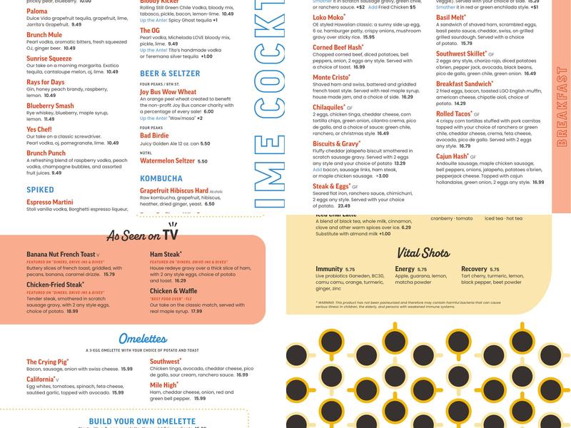 Over Easy Menu