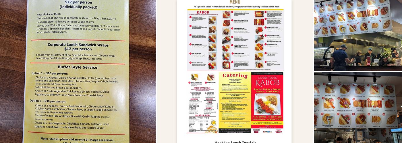 Courthouse Kabob Menu