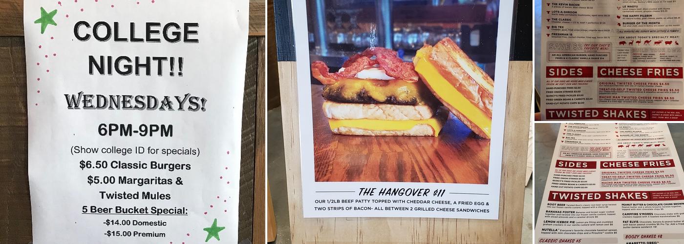 Twisted Root Burger Co. Menu