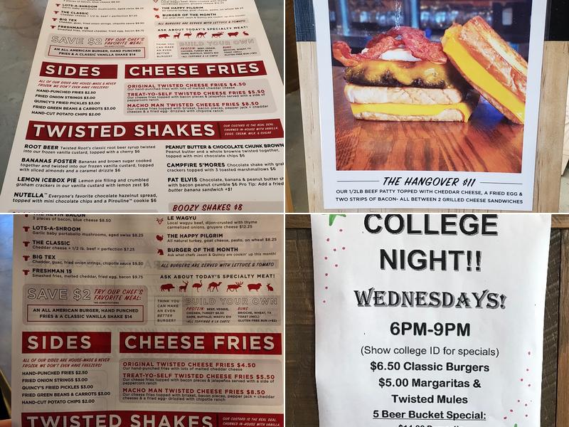 Twisted Root Burger Co. Menu