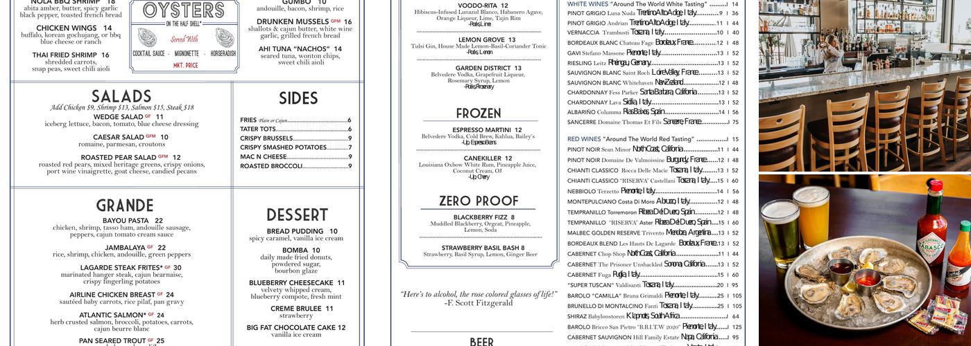 Lagarde American Eatery - Chamblee Menu