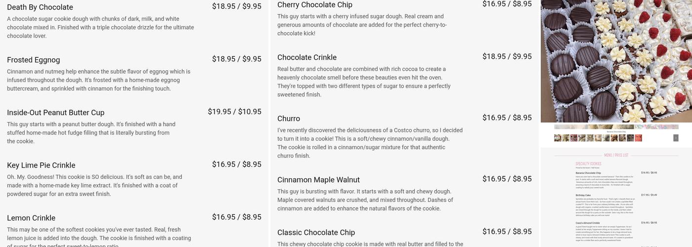 Blessed Little Kitchen Menu