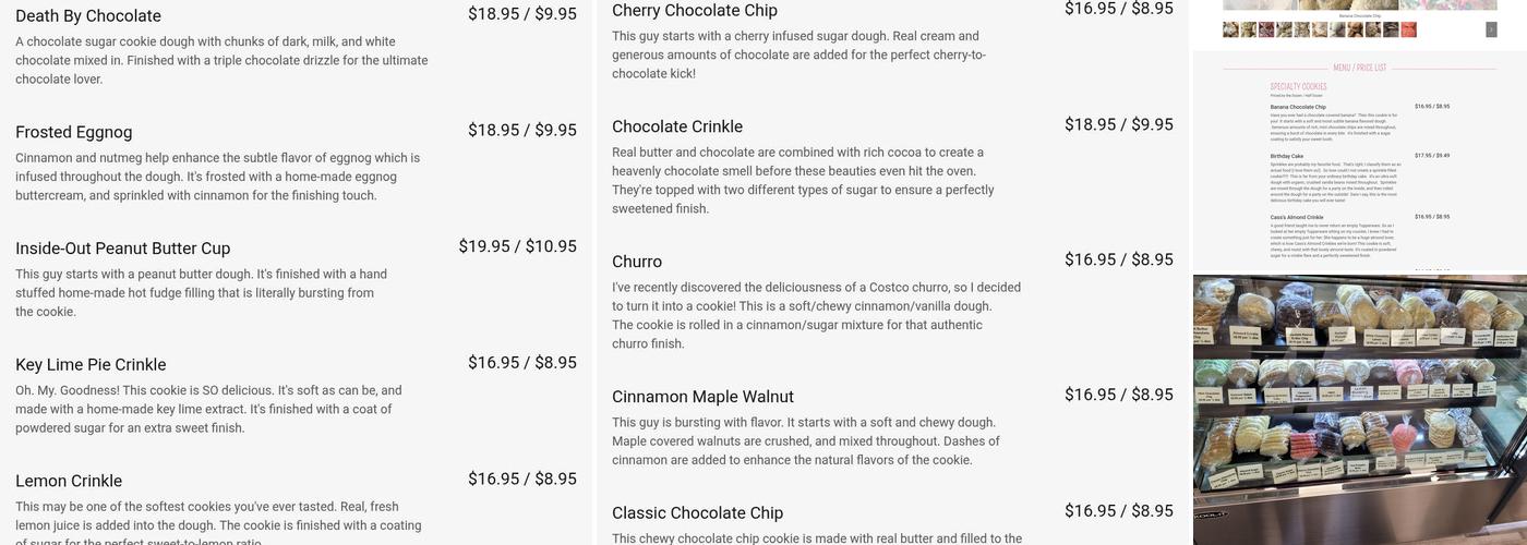 Blessed Little Kitchen Menu