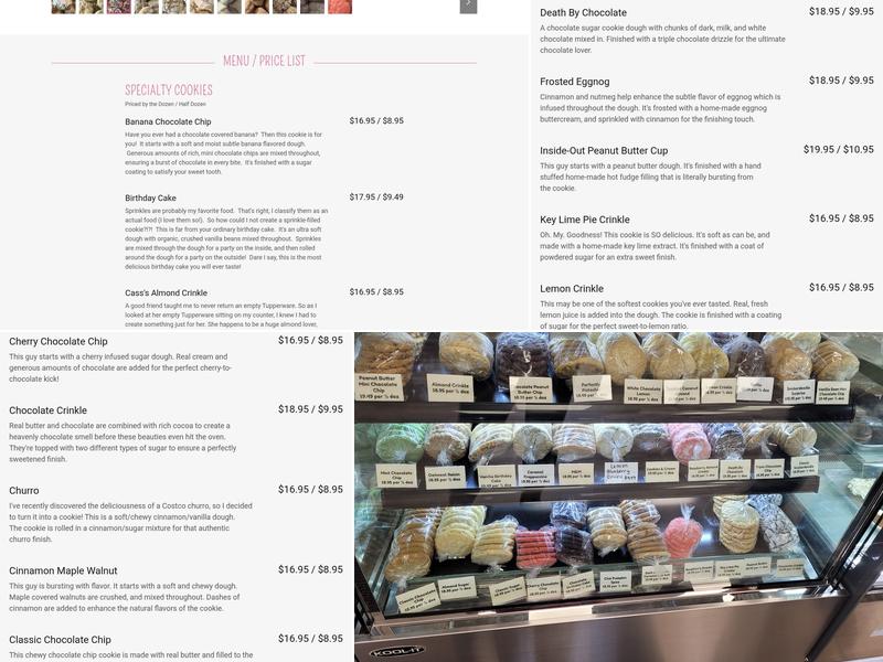 Blessed Little Kitchen Menu